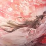 Xie Lian and Hua Cheng intimately embraced amidst cherry blossoms, symbolizing Everlasting Love Beyond Separation.